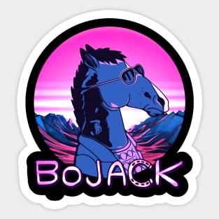 bojack horseman retrowave cool Sticker